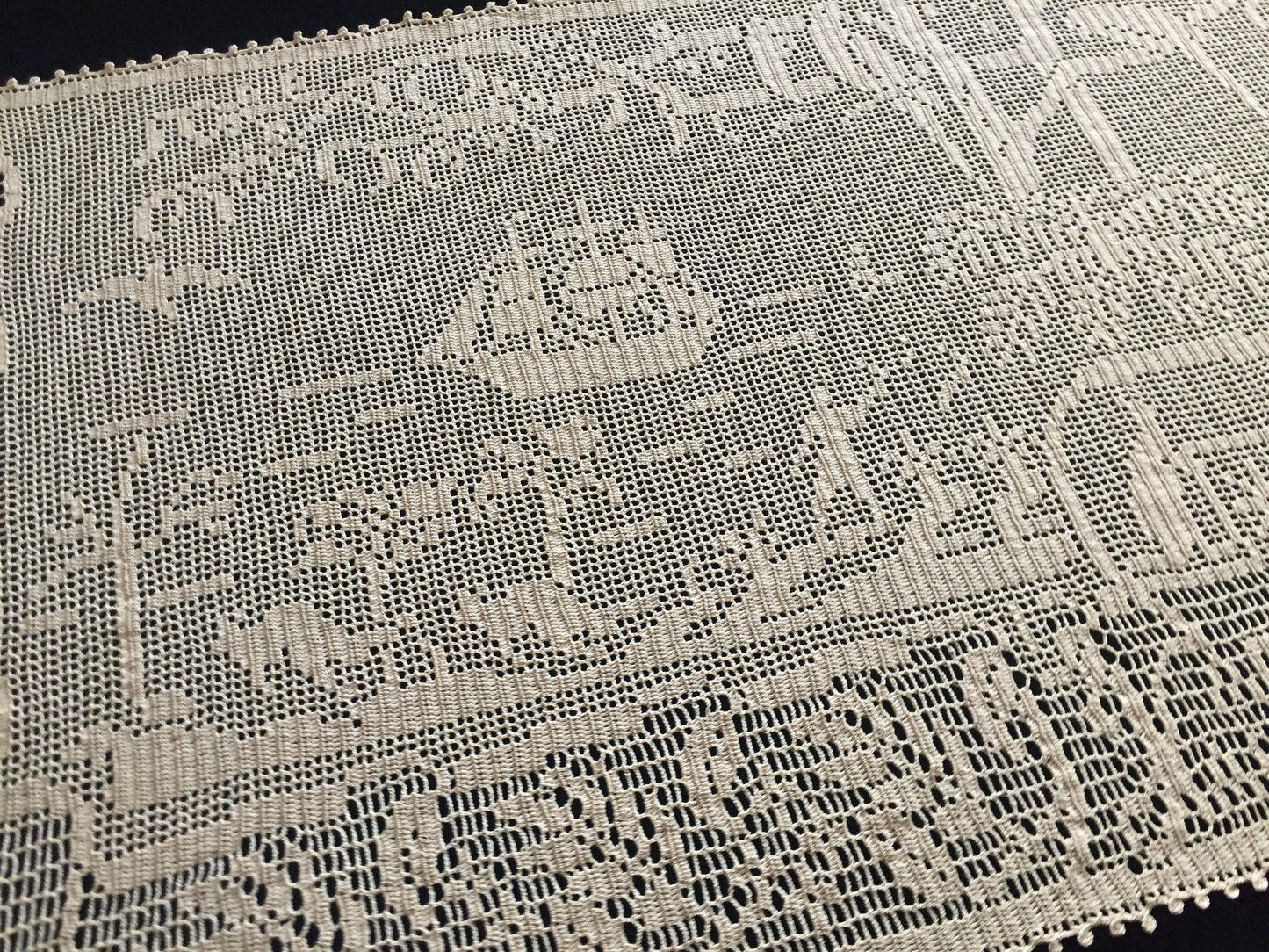 Mary Card Designed 1934 Australian Souvenir of the Centenary Table Runner/Sideboard Cloth
