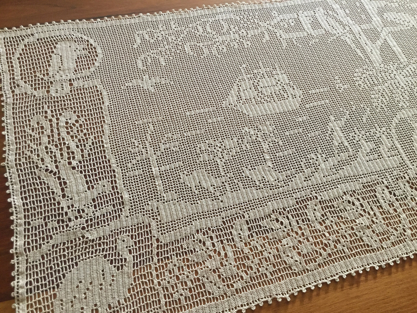 Mary Card Designed 1934 Australian Souvenir of the Centenary Table Runner/Sideboard Cloth