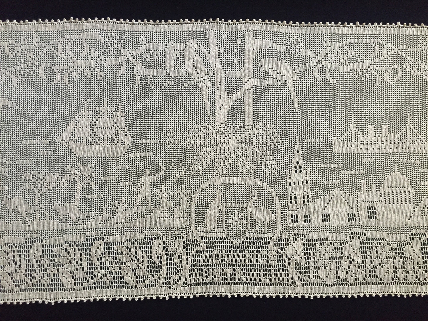 Mary Card Designed 1934 Australian Souvenir of the Centenary Table Runner/Sideboard Cloth
