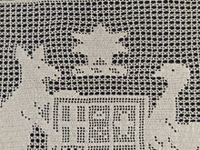 Load image into Gallery viewer, Rare 1910s Mary Card Filet Crochet Lace Panel: Australian Coat of Arms