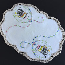 Load image into Gallery viewer, Australian Vintage Hand Embroidered Floral Table Centrepiece | Placemat Doily
