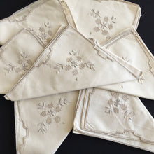 Load image into Gallery viewer, French Handcrafted Beige Vintage Reusable Napkins
