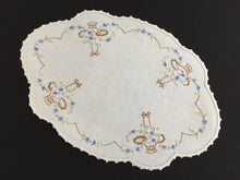 Load image into Gallery viewer, Australian Vintage Hand Embroidered Floral Table Centrepiece / Placemat Doily