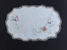 Load image into Gallery viewer, Australian Vintage Hand Embroidered Floral Table Centrepiece / Placemat Doily