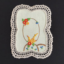 Load image into Gallery viewer, Australian Vintage Hand Embroidered Linen Doily