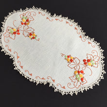 Load image into Gallery viewer, Australian Vintage Hand Embroidered Floral Table Centrepiece | Placemat Doily