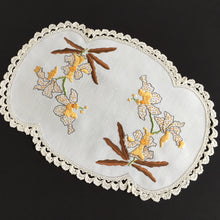 Load image into Gallery viewer, Australian Vintage Hand Embroidered Floral Table Centrepiece | Placemat Doily
