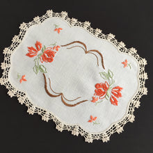Load image into Gallery viewer, Australian Vintage Hand Embroidered Floral Table Centrepiece | Placemat Doily