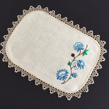 Load image into Gallery viewer, Australian Vintage Hand Embroidered Floral Table Centrepiece | Placemat Doily