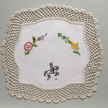 Load image into Gallery viewer, Australian Vintage Hand Embroidered Linen Doily