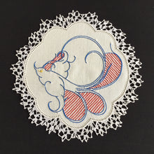 Load image into Gallery viewer, Australian Vintage Hand Embroidered Linen Doily