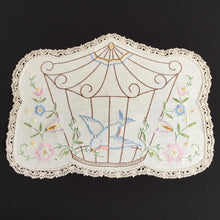 Load image into Gallery viewer, Australian Vintage Hand Embroidered Floral Table Centrepiece | Placemat Doily