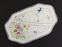 Load image into Gallery viewer, Australian Vintage Hand Embroidered Floral Table Centrepiece / Placemat Doily