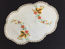 Load image into Gallery viewer, Australian Vintage Hand Embroidered Floral Table Centrepiece / Placemat Doily