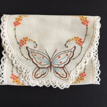 Load image into Gallery viewer, Australian Vintage Hand Embroidered Table Runner | Butterfly | Windmill Design