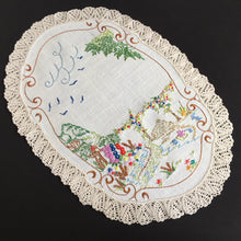 Load image into Gallery viewer, Australian Vintage Hand Embroidered Floral Table Centrepiece | Placemat Doily