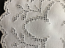 Load image into Gallery viewer, Small Edwardian Antique French Needle Lace Handmade Round 6.5" White Doily