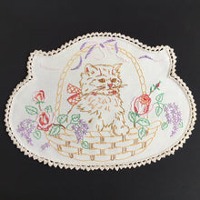 Load image into Gallery viewer, Australian Vintage Hand Embroidered Floral Table Centrepiece | Placemat Doily