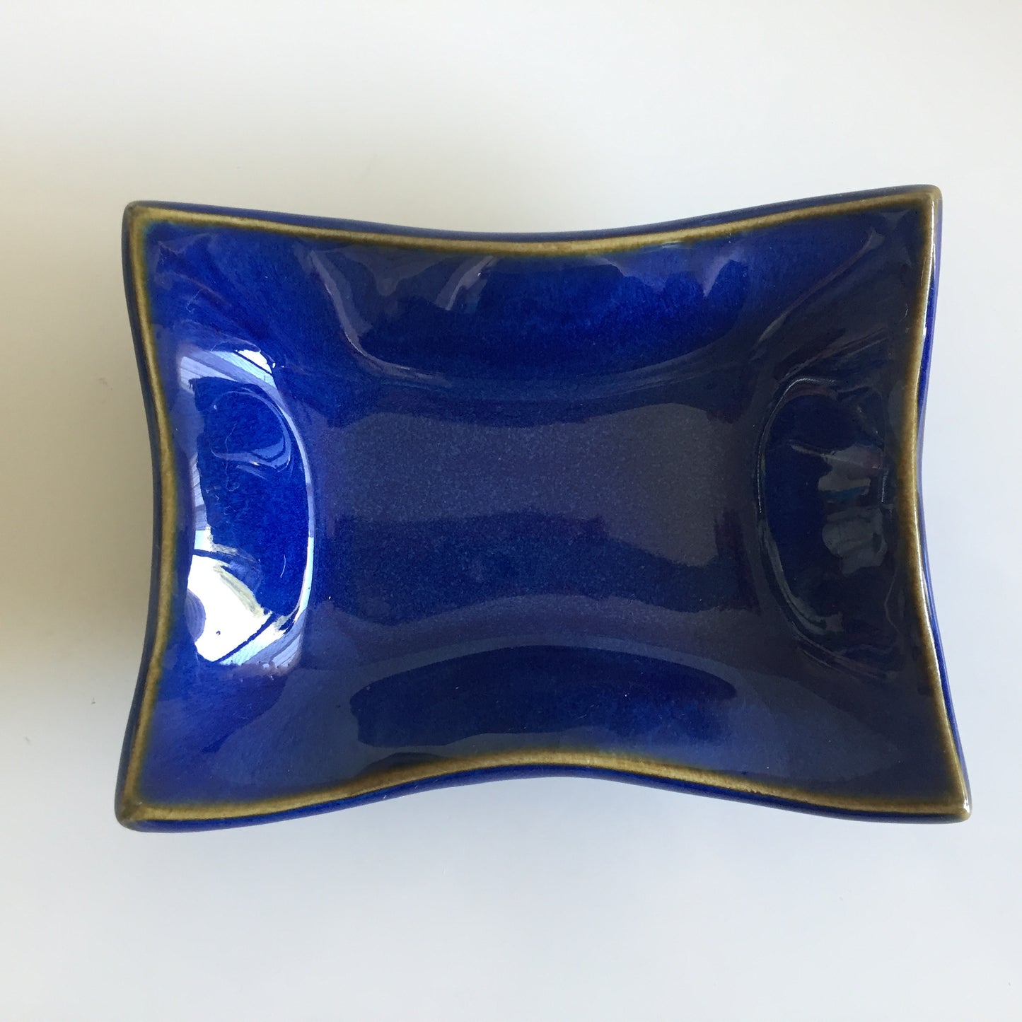Vintage Retro Ceramic Blue & Gold Breakfast Farmhouse Kitchen