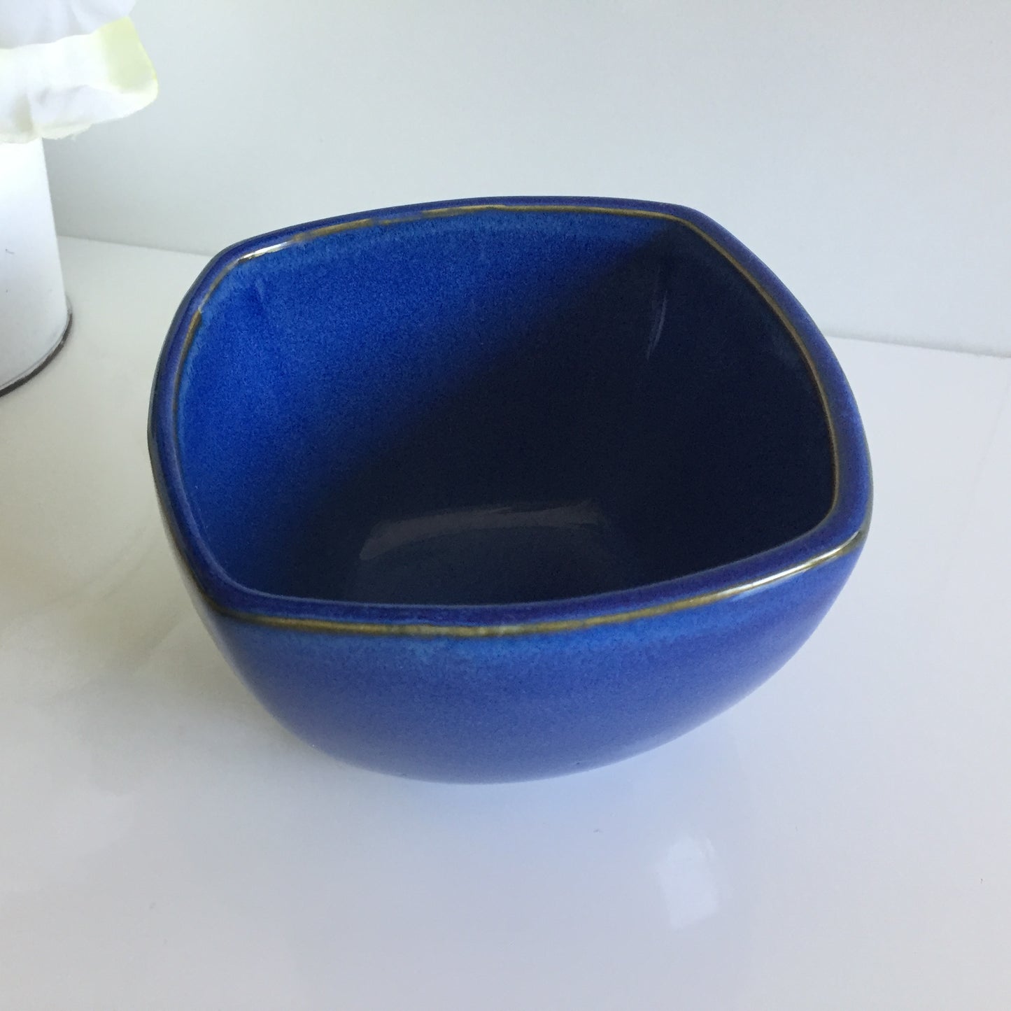 Vintage Retro Ceramic Blue & Gold Breakfast Farmhouse Kitchen