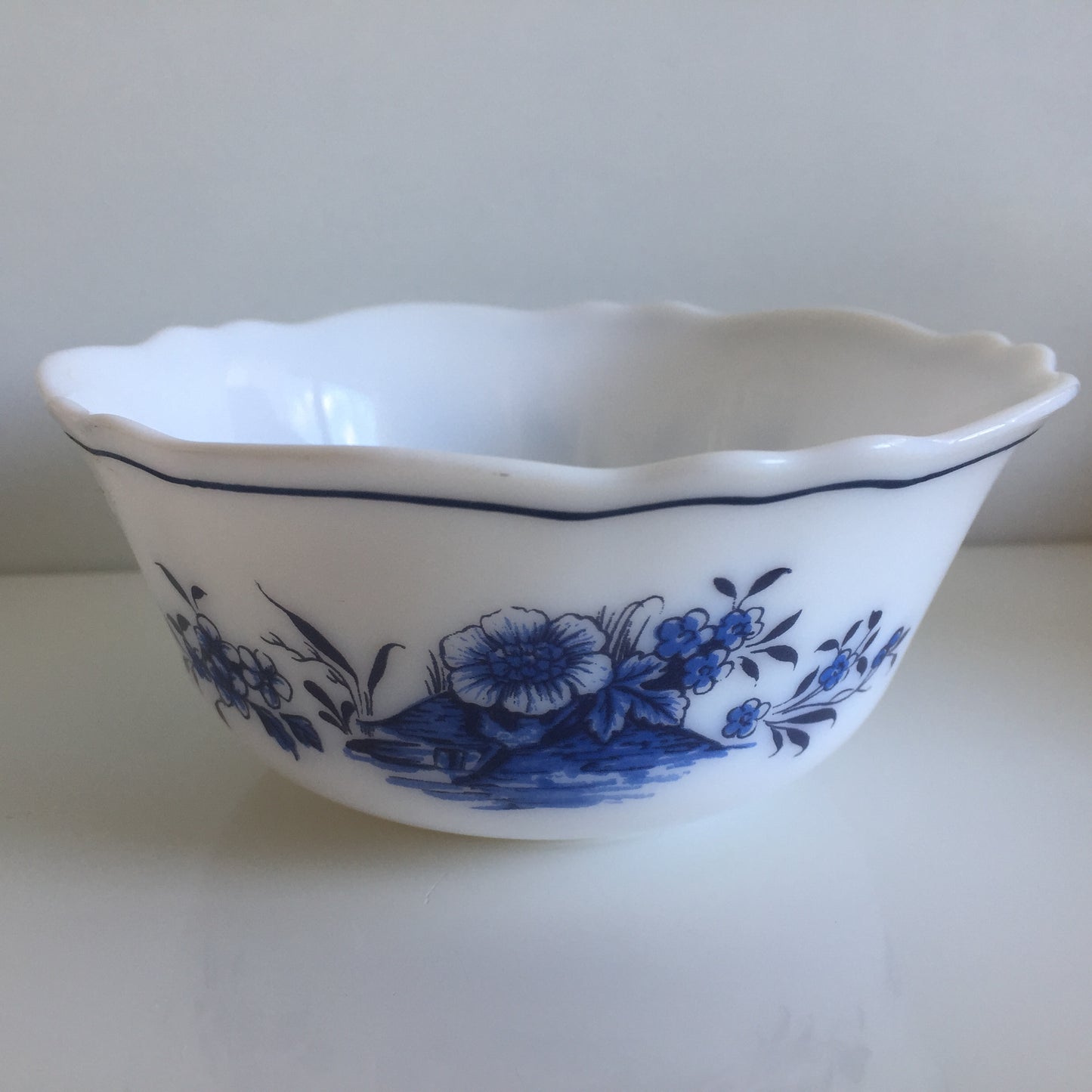 Vintage Retro Ceramic Blue & Gold Breakfast Farmhouse Kitchen
