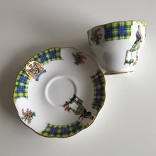 Load image into Gallery viewer, Royal Standard 'Bonnie Scotland' Clan Campbell 1950s Vintage Teacup &amp; Saucer