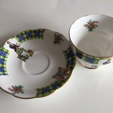Load image into Gallery viewer, Royal Standard 'Bonnie Scotland' Clan Campbell 1950s Vintage Teacup &amp; Saucer