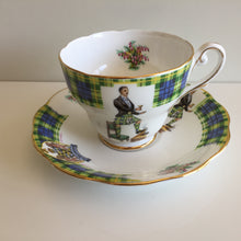 Load image into Gallery viewer, Royal Standard 'Bonnie Scotland' Clan Campbell 1950s Vintage Teacup &amp; Saucer