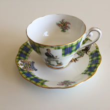 Load image into Gallery viewer, Royal Standard 'Bonnie Scotland' Clan Campbell 1950s Vintage Teacup &amp; Saucer