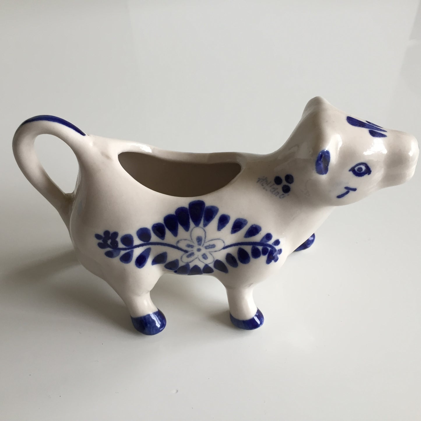 Dutch Vintage Delft Blue Happy Cow Creamer | Milk Jug