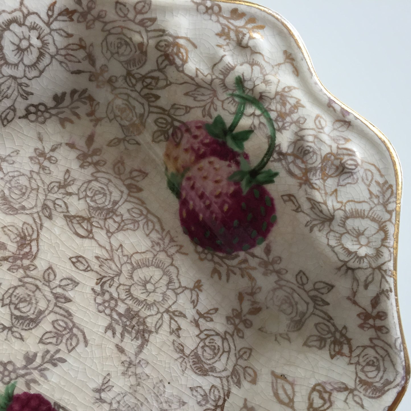 Vintage James Kent Old Foley Sandwich Tray Fruit Design