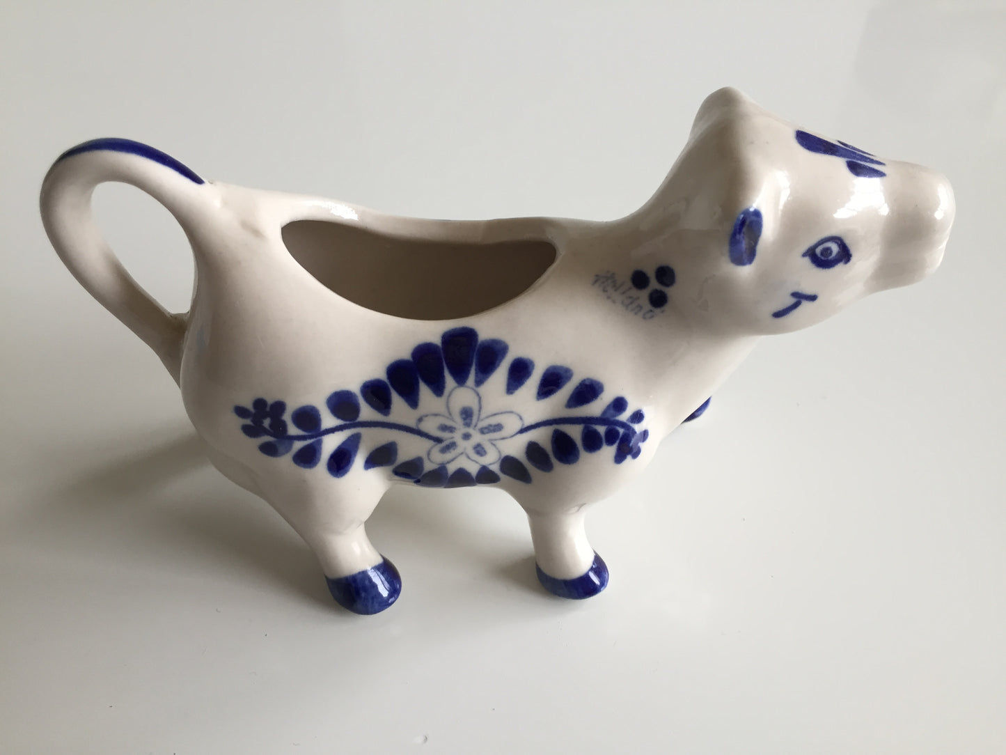 Dutch Vintage Delft Blue Happy Cow Creamer | Milk Jug