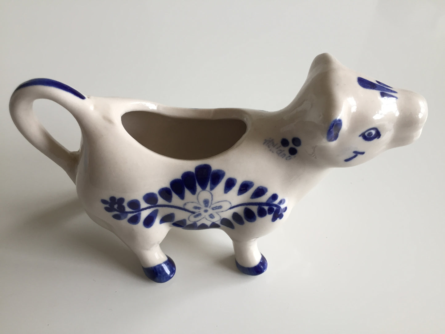 Dutch Vintage Delft Blue Happy Cow Creamer | Milk Jug