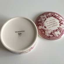 Load image into Gallery viewer, Spode Archive Collection Cranberry Vintage Bone China Jewellery / Ring Box with Lid