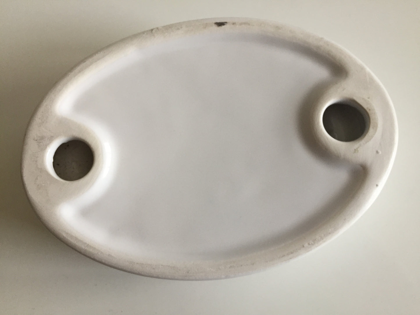 French Pharmacy Design Vintage White Porcelain Soap Dish