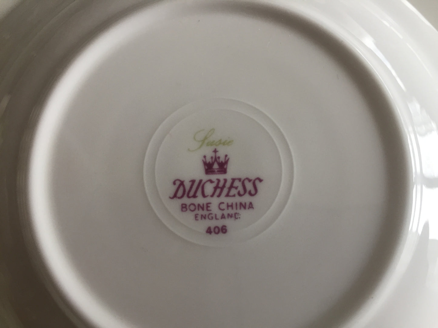 Pair of Duchess Floral Fine Bone China Ring Dishes: Pattern 406
