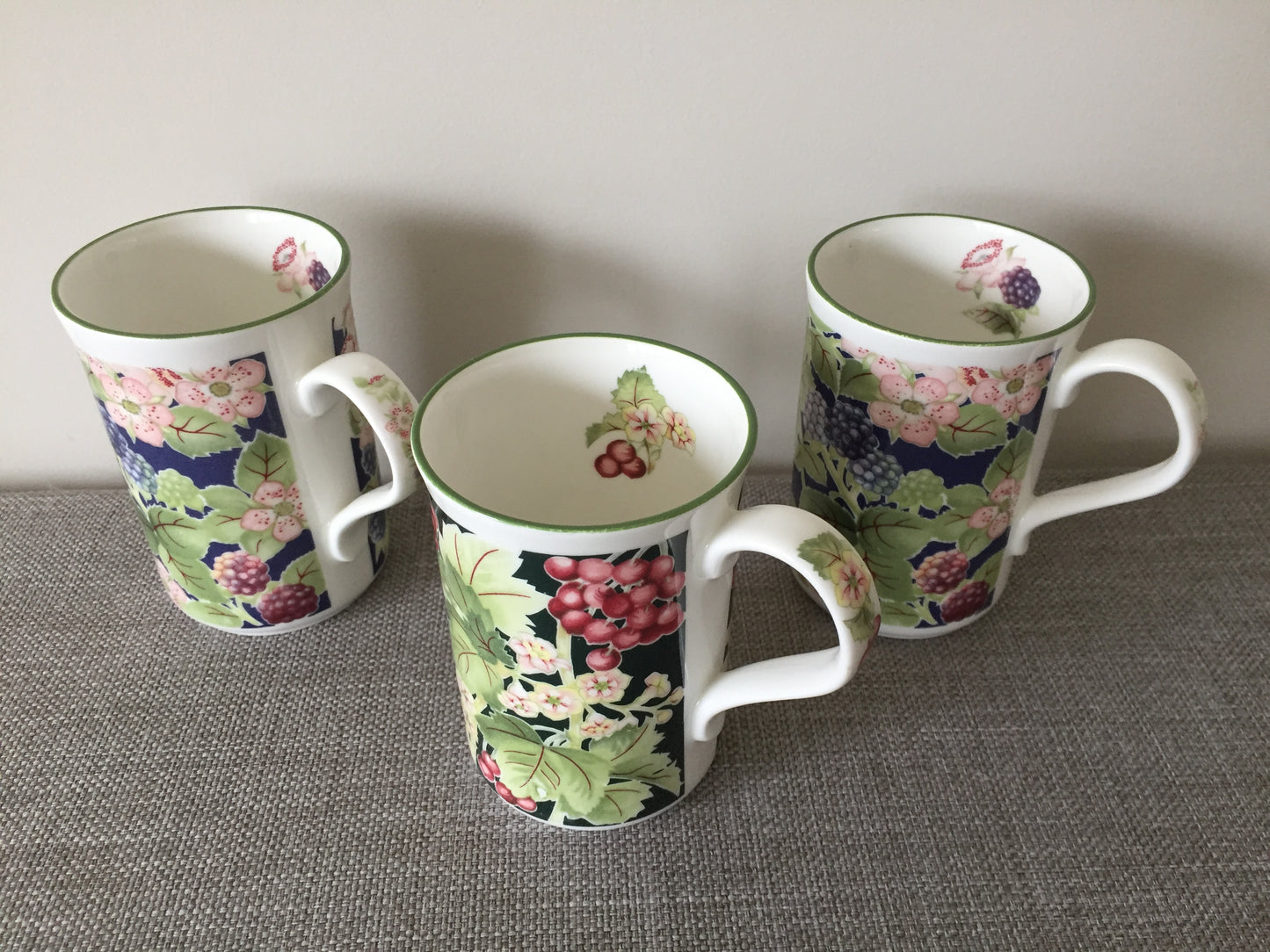 Fresh Fruit Themed Curated Ceramic Collection: Mugs, Plates Vintage European