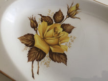 Load image into Gallery viewer, Wood &amp; Sons Vintage Sandwich / Cake / Trinket Tray Yellow Rose Pattern