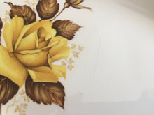 Load image into Gallery viewer, Wood &amp; Sons Vintage Sandwich / Cake / Trinket Tray Yellow Rose Pattern