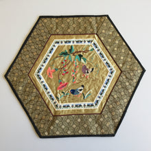 Load image into Gallery viewer, Traditional Vintage Chinese Silk Hand Embroidery Art Featuring Bird and Flower Motifs