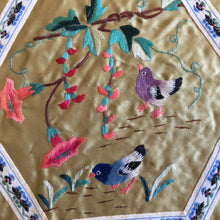 Load image into Gallery viewer, Traditional Vintage Chinese Silk Hand Embroidery Art Featuring Bird and Flower Motifs