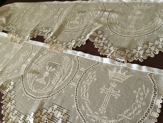 Mary Card Designed " DEEP CHURCH (Ecclesiastical) LACE" Altar Cloth (1926) Very Rare Vintage Collectors Item