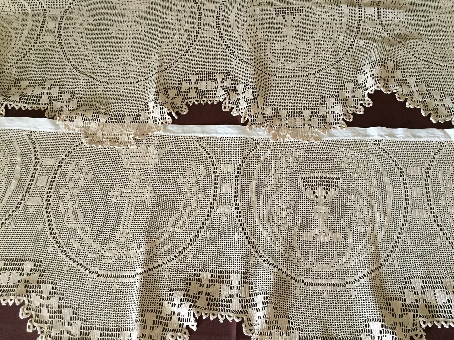Mary Card Designed " DEEP CHURCH (Ecclesiastical) LACE" Altar Cloth (1926) Very Rare Vintage Collectors Item