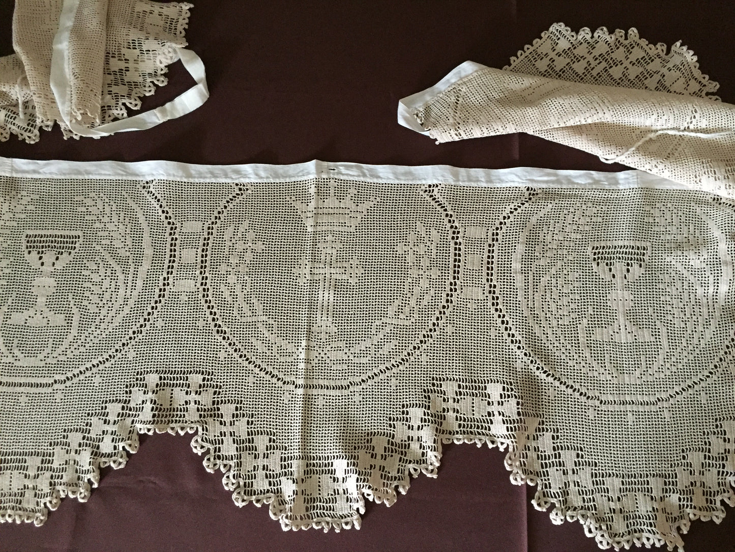 Mary Card Designed " DEEP CHURCH (Ecclesiastical) LACE" Altar Cloth (1926) Very Rare Vintage Collectors Item