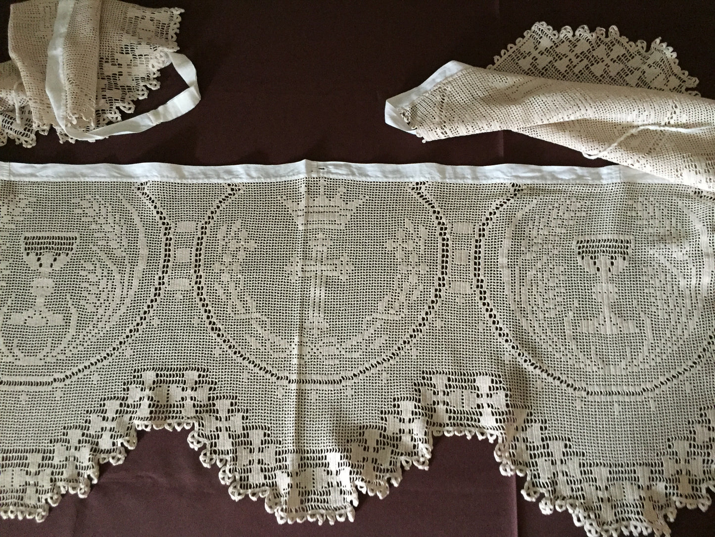 Mary Card Designed " DEEP CHURCH (Ecclesiastical) LACE" Altar Cloth (1926) Very Rare Vintage Collectors Item