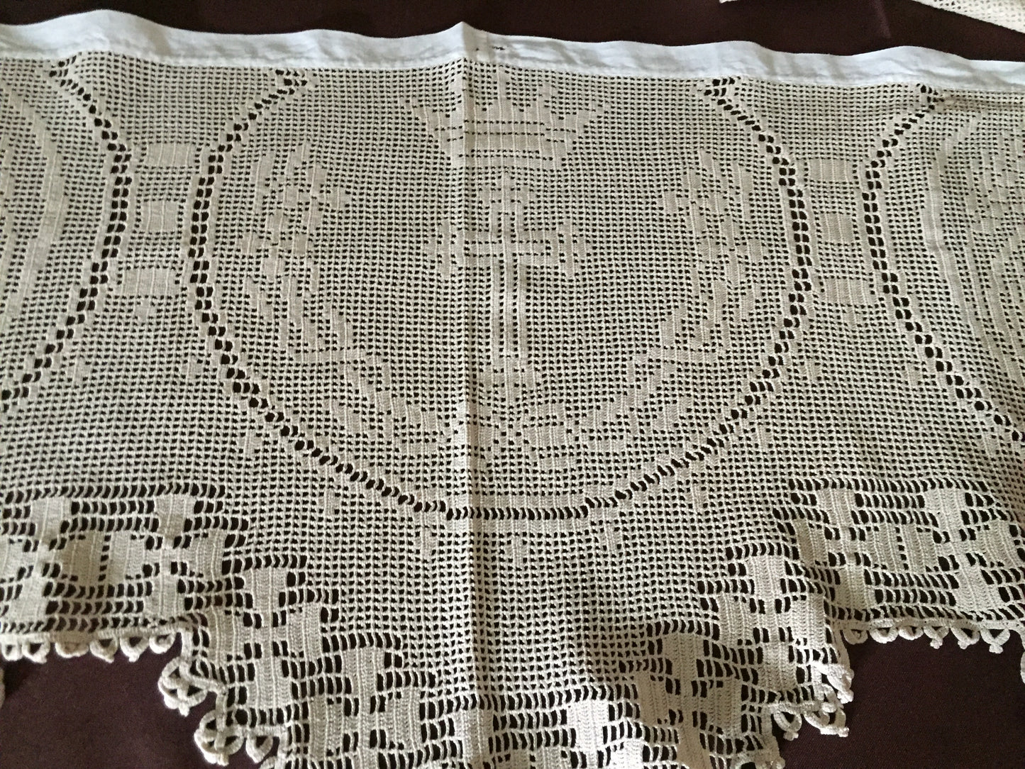 Mary Card Designed " DEEP CHURCH (Ecclesiastical) LACE" Altar Cloth (1926) Very Rare Vintage Collectors Item