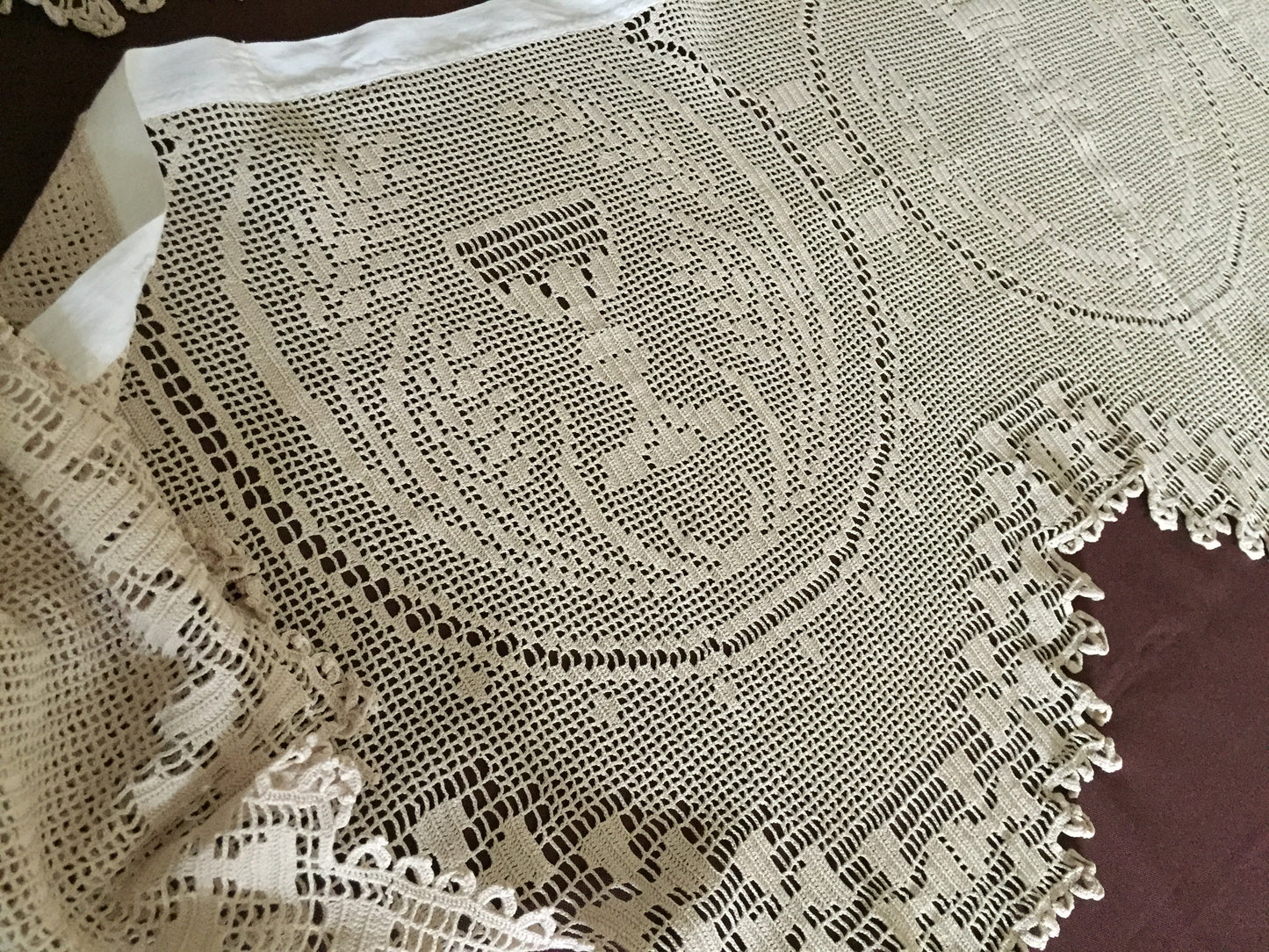 Mary Card Designed " DEEP CHURCH (Ecclesiastical) LACE" Altar Cloth (1926) Very Rare Vintage Collectors Item