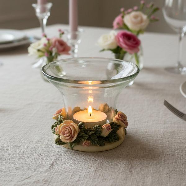 Canterbury Rose by Madiggan Australia Vintage Tea Light Candle Holder