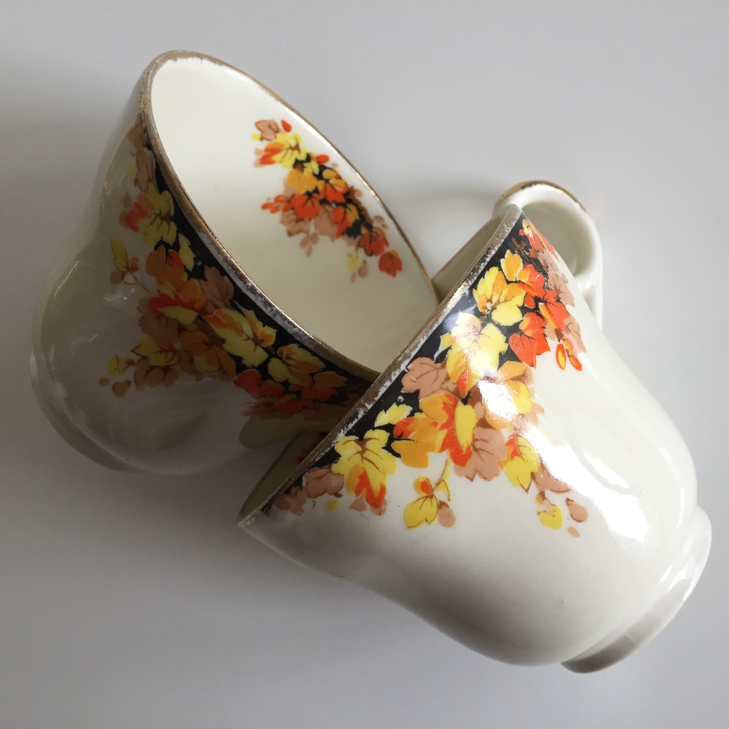 Grindley Vintage Creampetal Autumn Leaves Pattern Dinner Set of 20 Pcs
