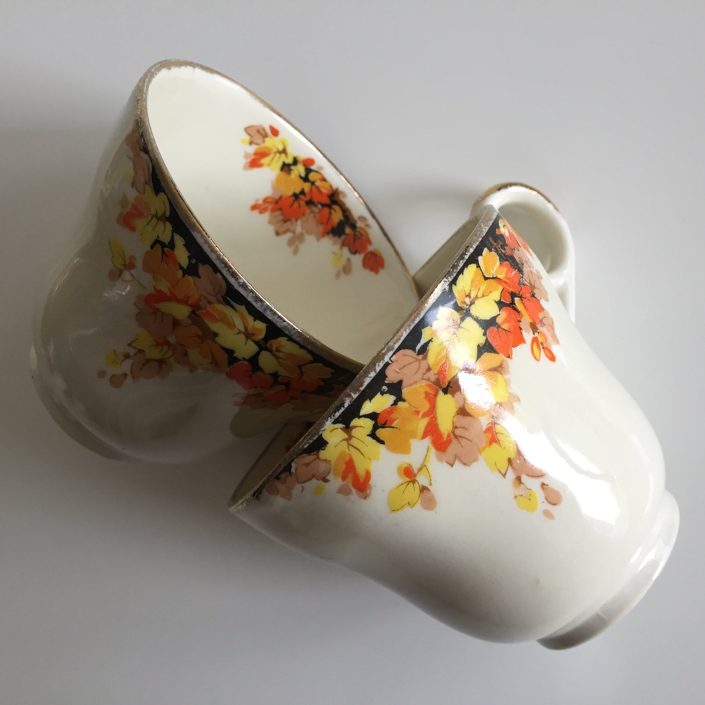 Grindley Vintage Creampetal Autumn Leaves Pattern Dinner Set of 20 Pcs